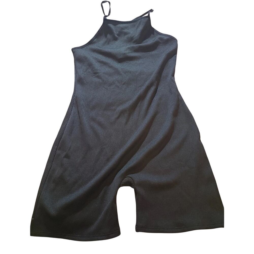 Women's Seamless Sleeveless Romper Wild Fable Black Size XS - Picture 2 of 5